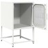 Mesita de noche de acero laminado en frío blanco 36x39x60,5
