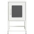 Mesita de noche de acero laminado en frío blanco 36x39x60,5