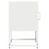Mesita de noche de acero laminado en frío blanco 36x39x60,5