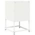 Mesita de noche de acero laminado en frío blanco 36x39x60,5