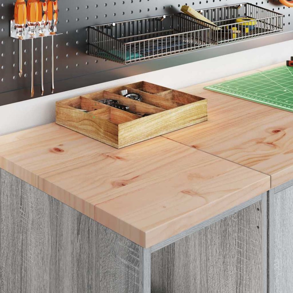 Armario de garaje de madera maciza pino gris Sonoma 30x51x85