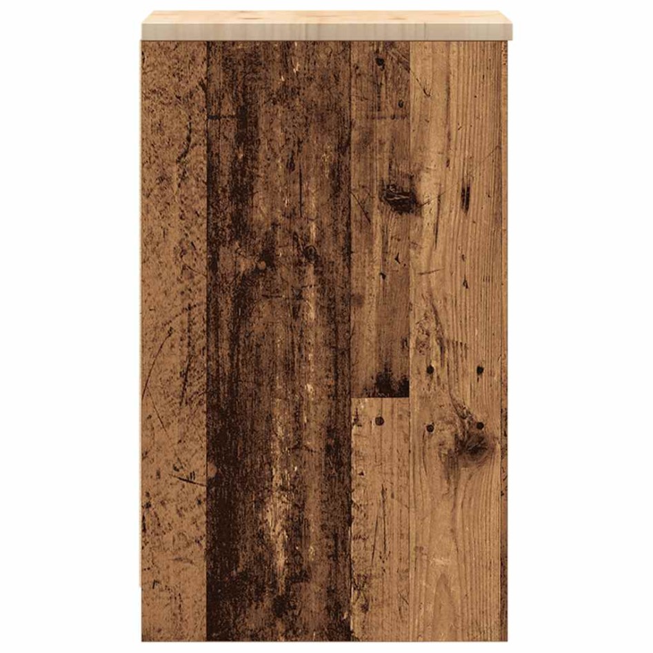 Armario de garaje de madera vieja 30x51x85