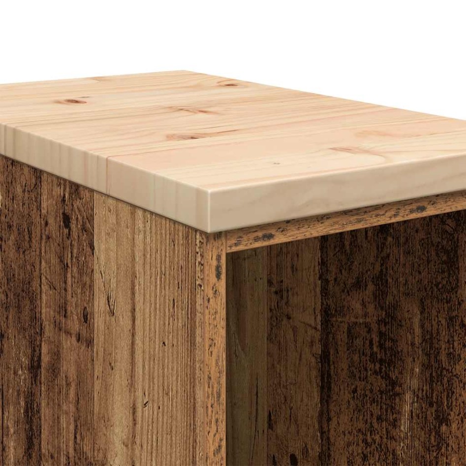 Armario de garaje de madera vieja 30x51x85