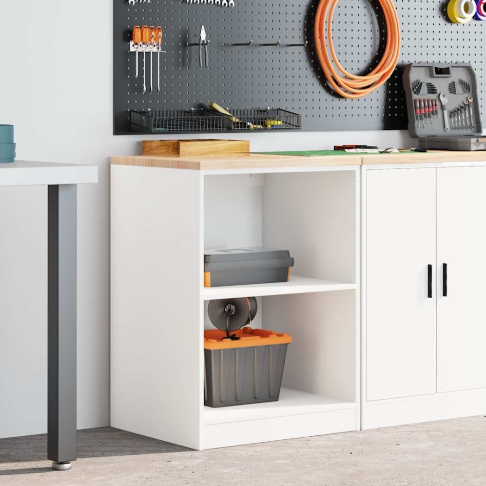 Armario de almacenamiento para garaje blanco 60x51x85