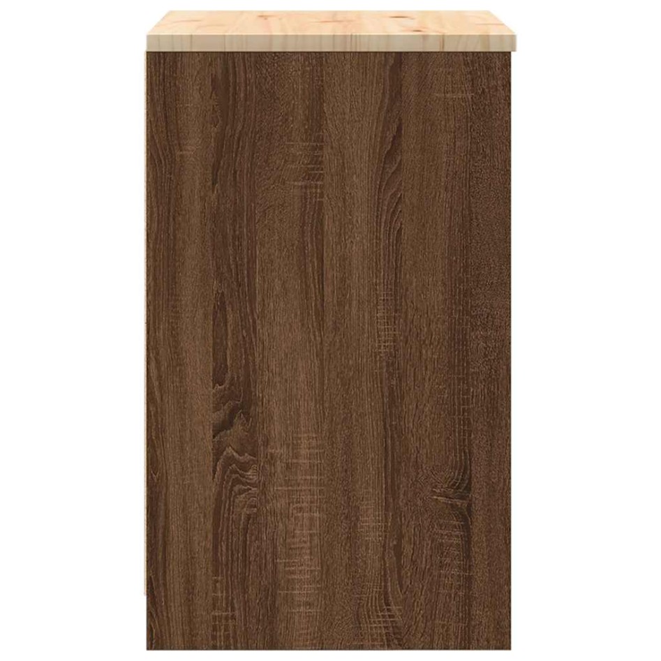 Armario de almacenamiento para garaje roble marrón 60x51x85