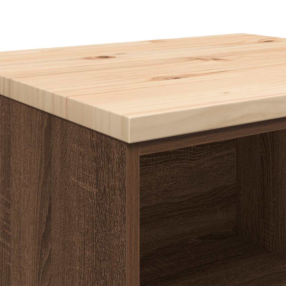 Armario de almacenamiento para garaje roble marrón 60x51x85