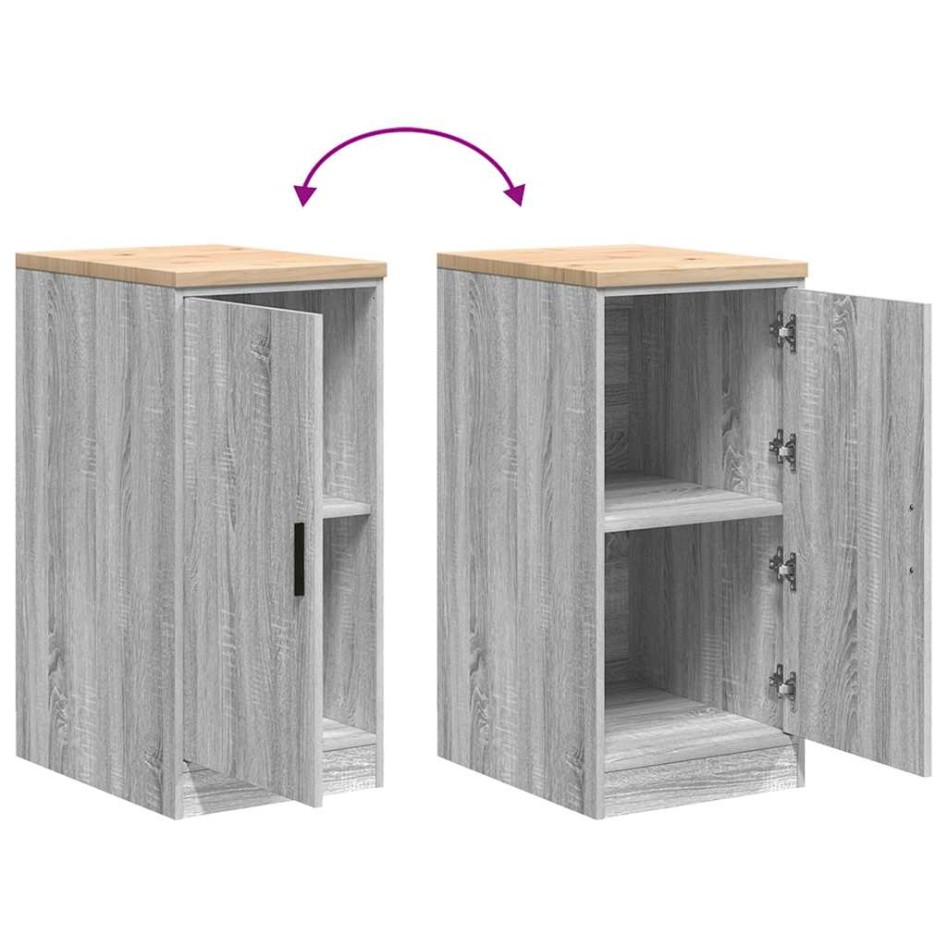 Armario de garaje de madera maciza pino gris Sonoma 40x51x85