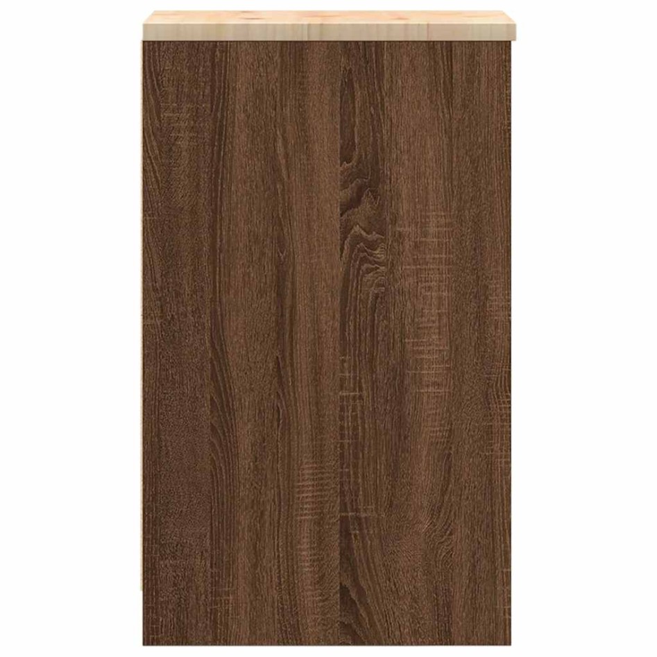 Armario de almacenamiento para garaje roble marrón 30x51x85