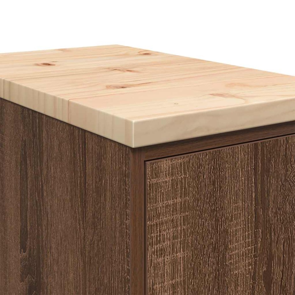 Armario de almacenamiento para garaje roble marrón 30x51x85