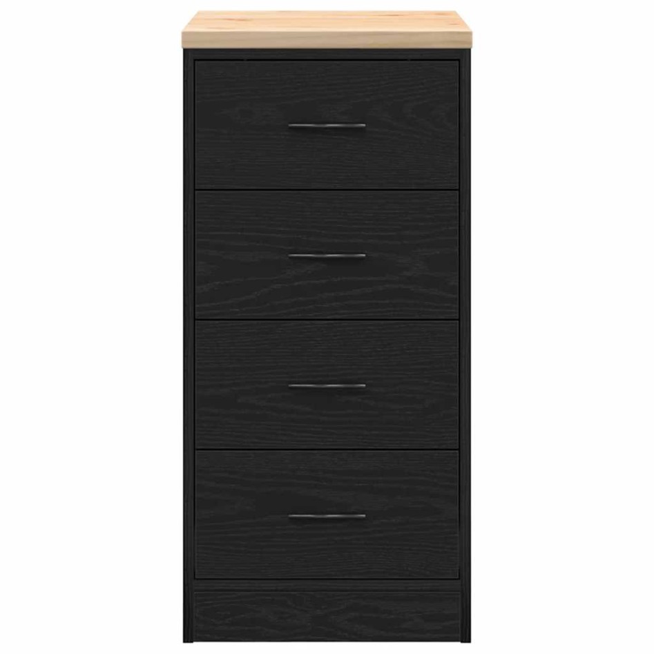 Armario de almacenamiento para garaje negro 40x51x85