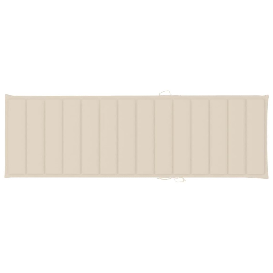 Tumbona de jardín con cojín madera maciza de