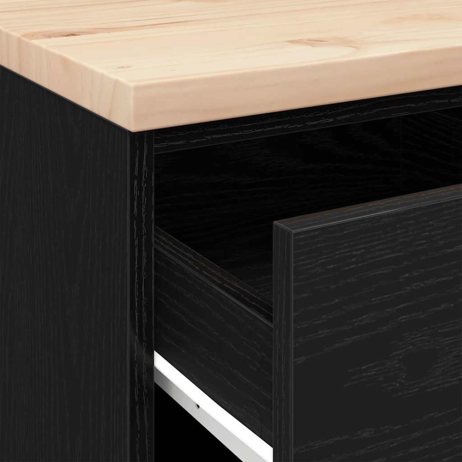 Armario de almacenamiento para garaje negro 40x51x85