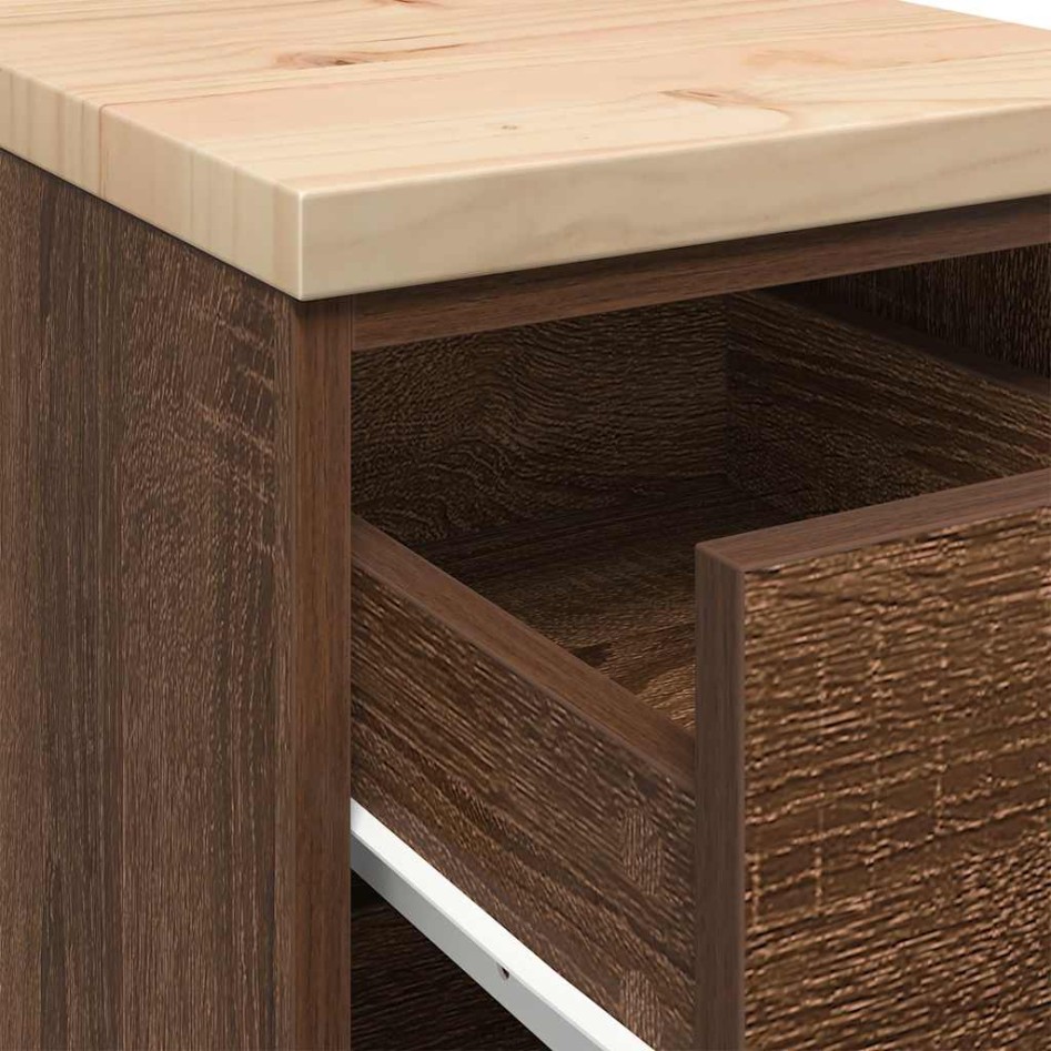 Armario de almacenamiento para garaje roble marrón 30x51x85