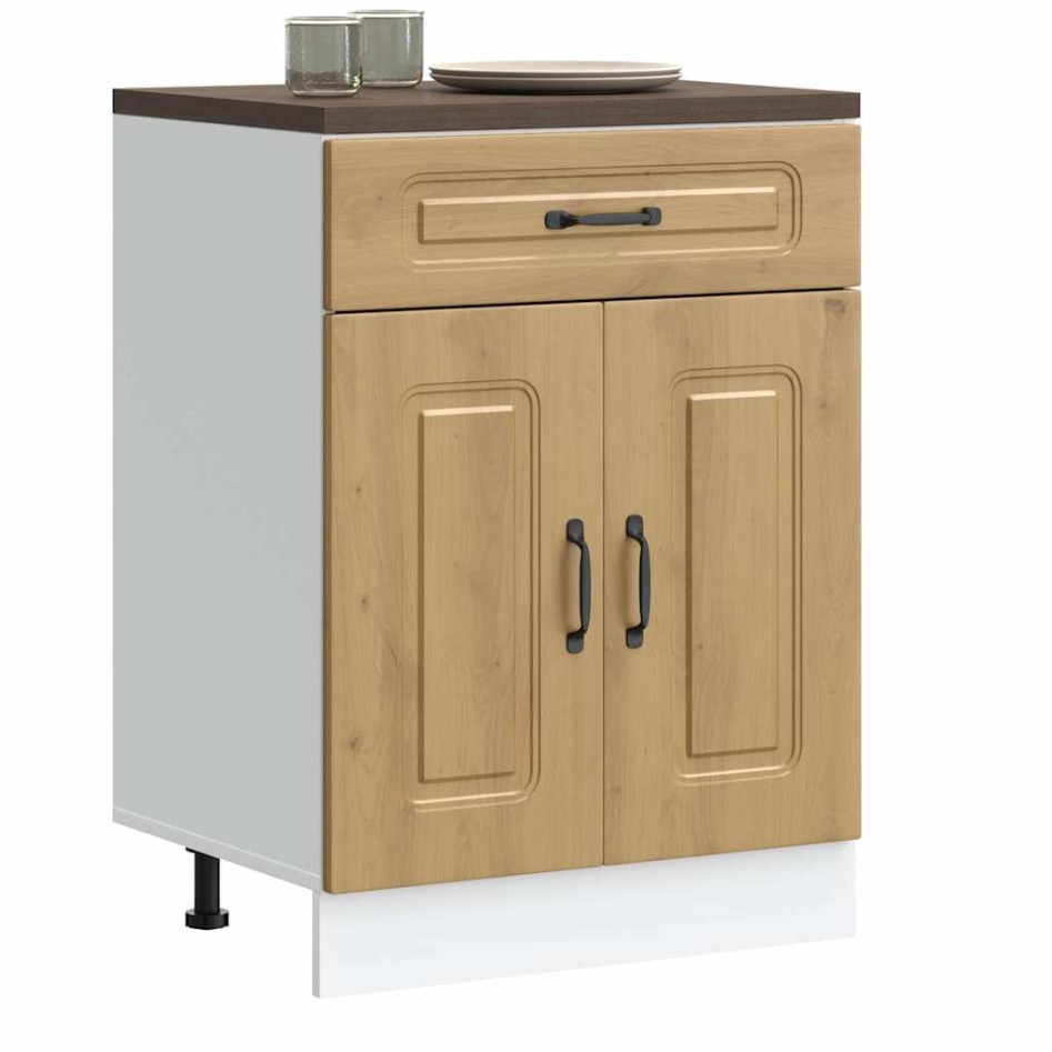 Mueble bajo de cocina Kalmar roble artesanal madera