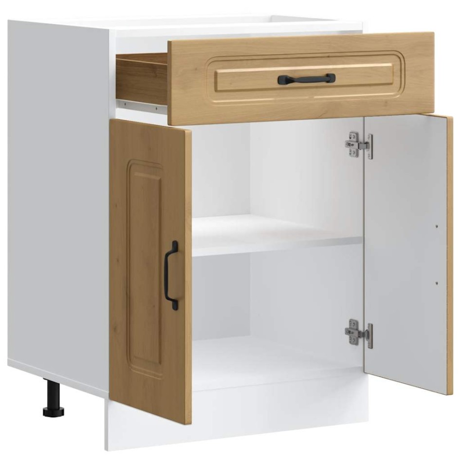 Mueble bajo de cocina Kalmar roble artesanal madera