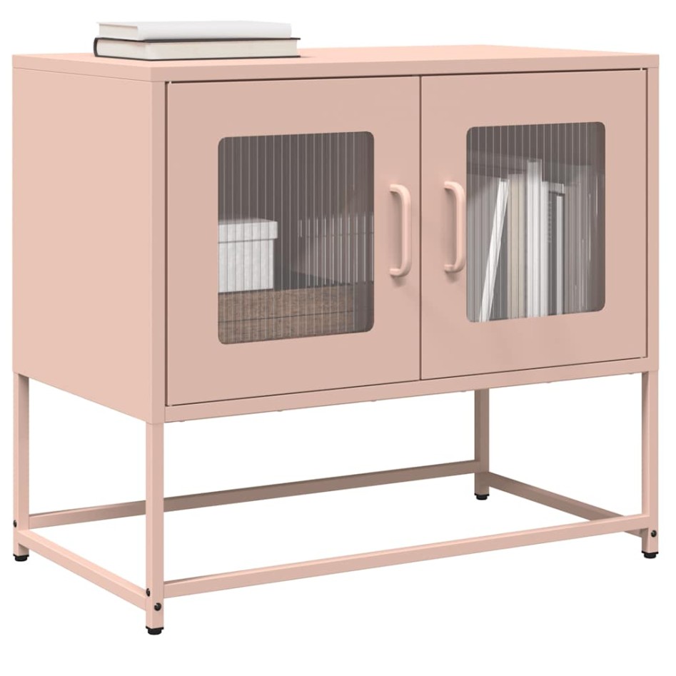 Mueble para TV acero laminado en frío rosa 68x39x60,5