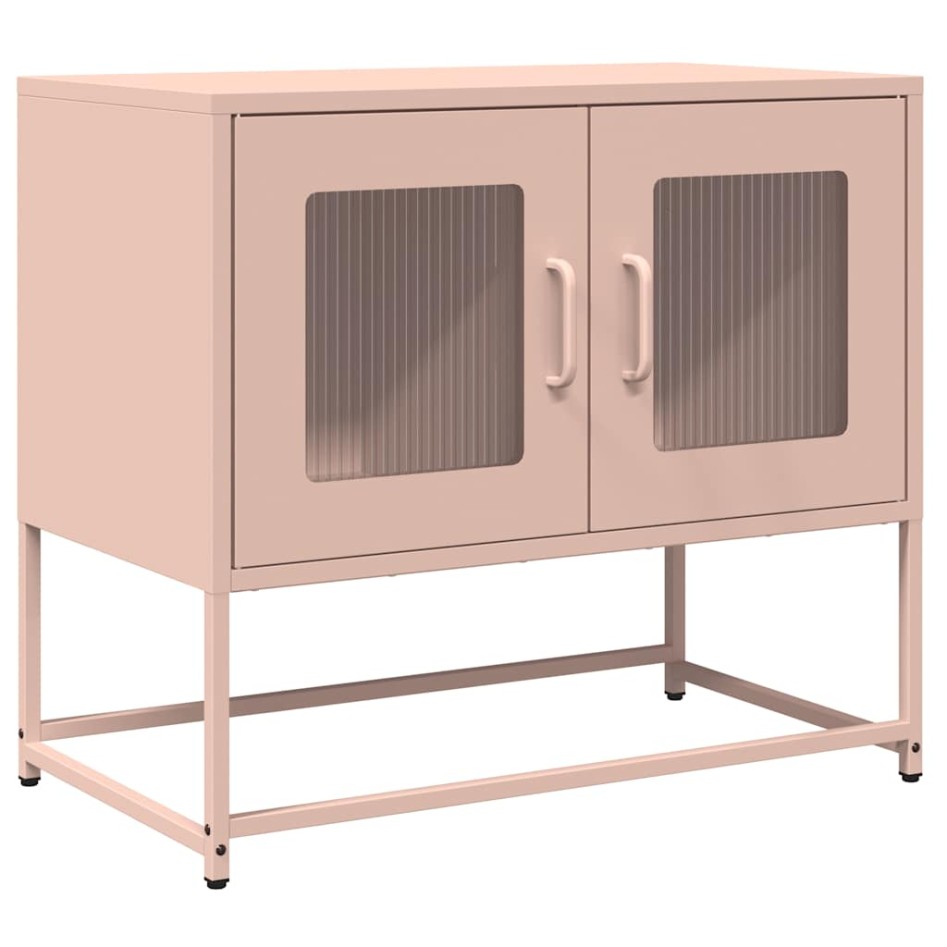 Mueble para TV acero laminado en frío rosa 68x39x60,5
