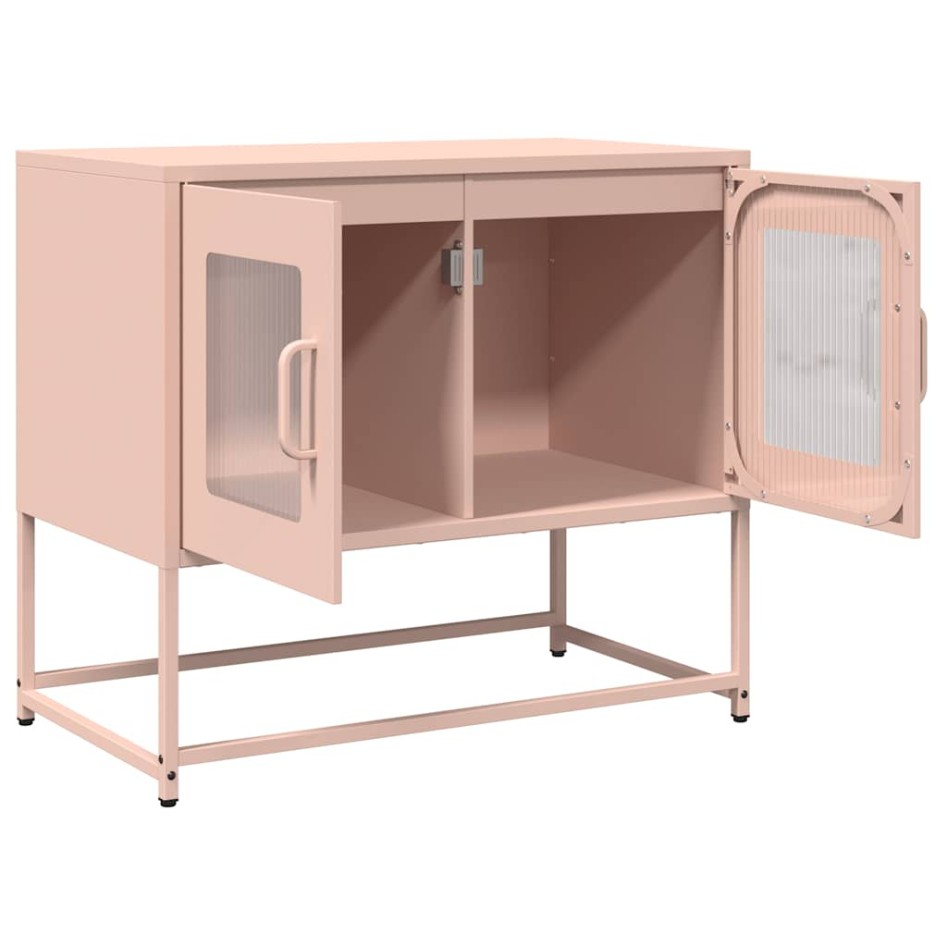 Mueble para TV acero laminado en frío rosa 68x39x60,5