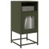 Mesita de noche de acero laminado verde oliva 36x39x78