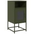 Mesita de noche de acero laminado verde oliva 36x39x78