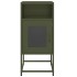 Mesita de noche de acero laminado verde oliva 36x39x78