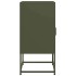 Mesita de noche de acero laminado verde oliva 36x39x78