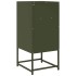 Mesita de noche de acero laminado verde oliva 36x39x78