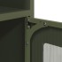 Mesita de noche de acero laminado verde oliva 36x39x78
