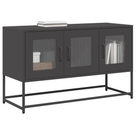 Mueble para TV acero laminado en frío negro 100,5x39x60,5