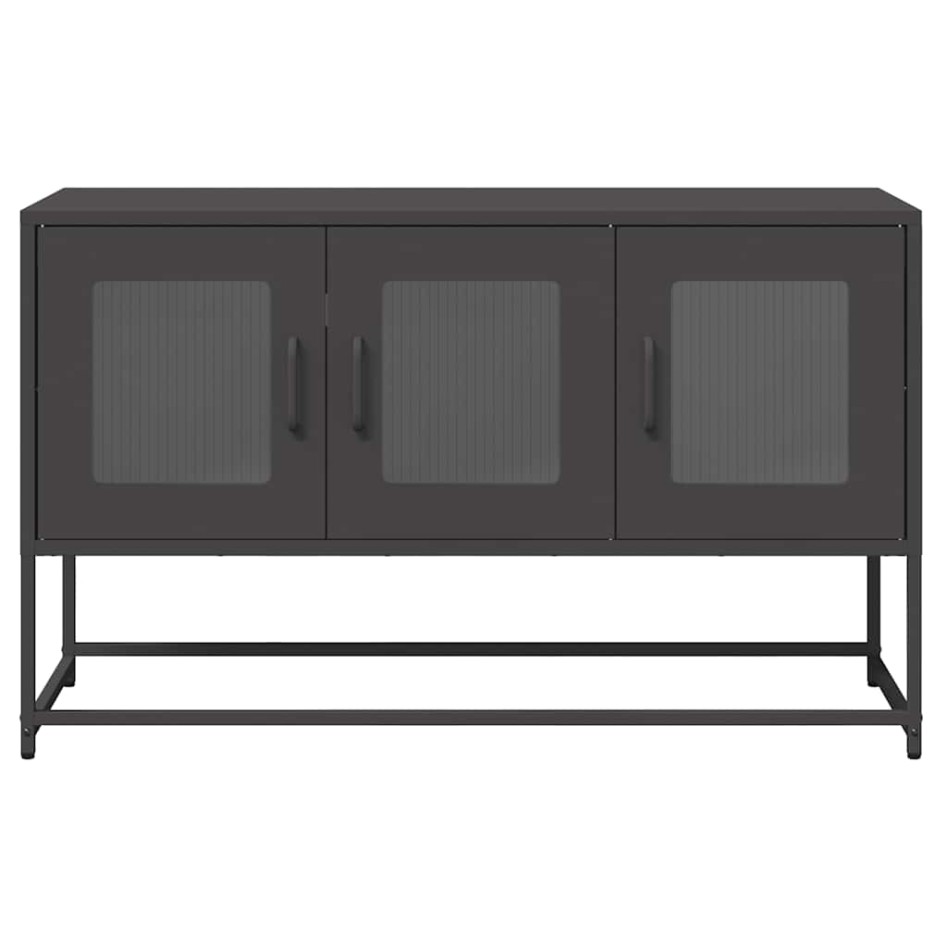 Mueble para TV acero laminado en frío negro 100,5x39x60,5