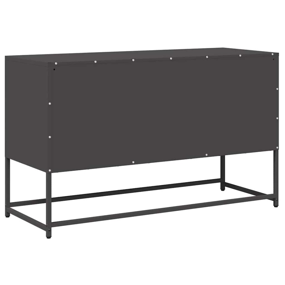 Mueble para TV acero laminado en frío negro 100,5x39x60,5