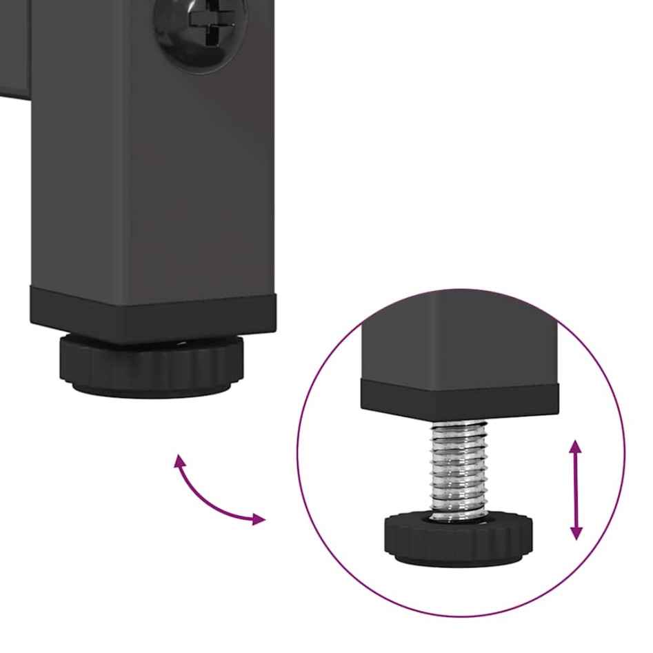 Mueble para TV acero laminado en frío negro 100,5x39x60,5