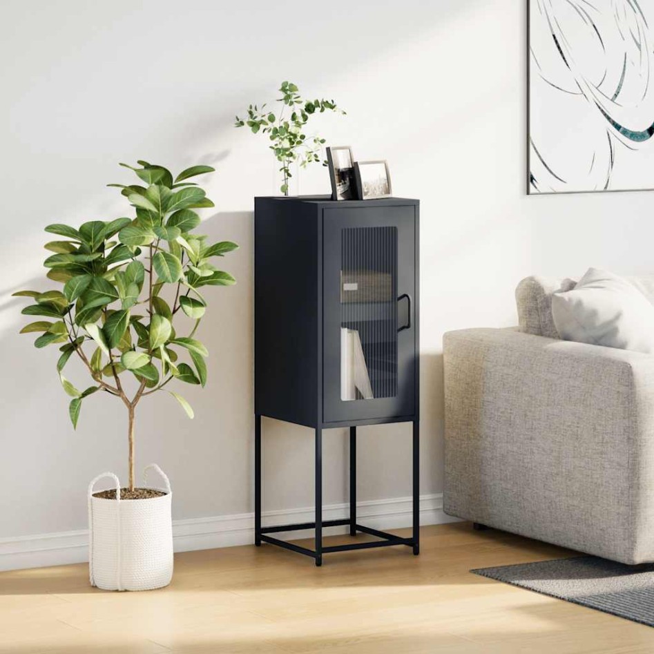 Aparador de acero laminado en frío gris antracita 36x39x107