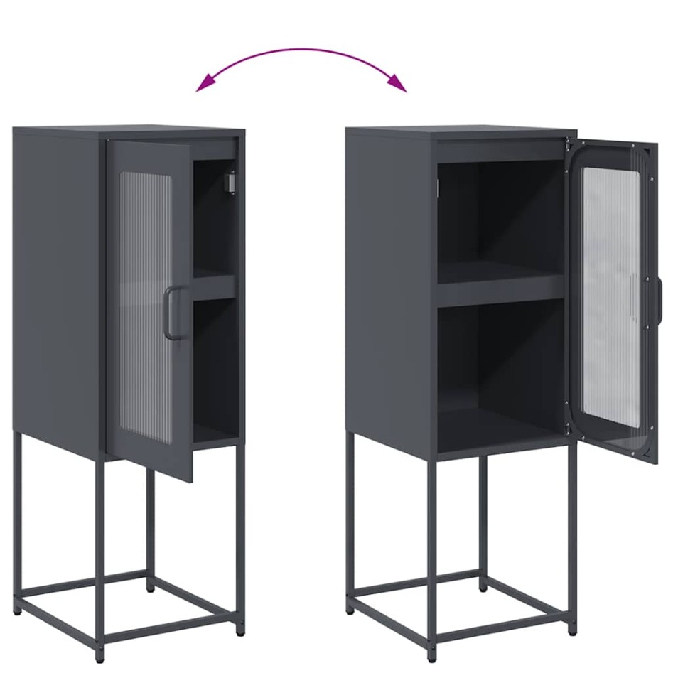 Aparador de acero laminado en frío gris antracita 36x39x107