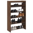 Mueble zapatero madera contrachapada marrón roble 60x25x100 cm