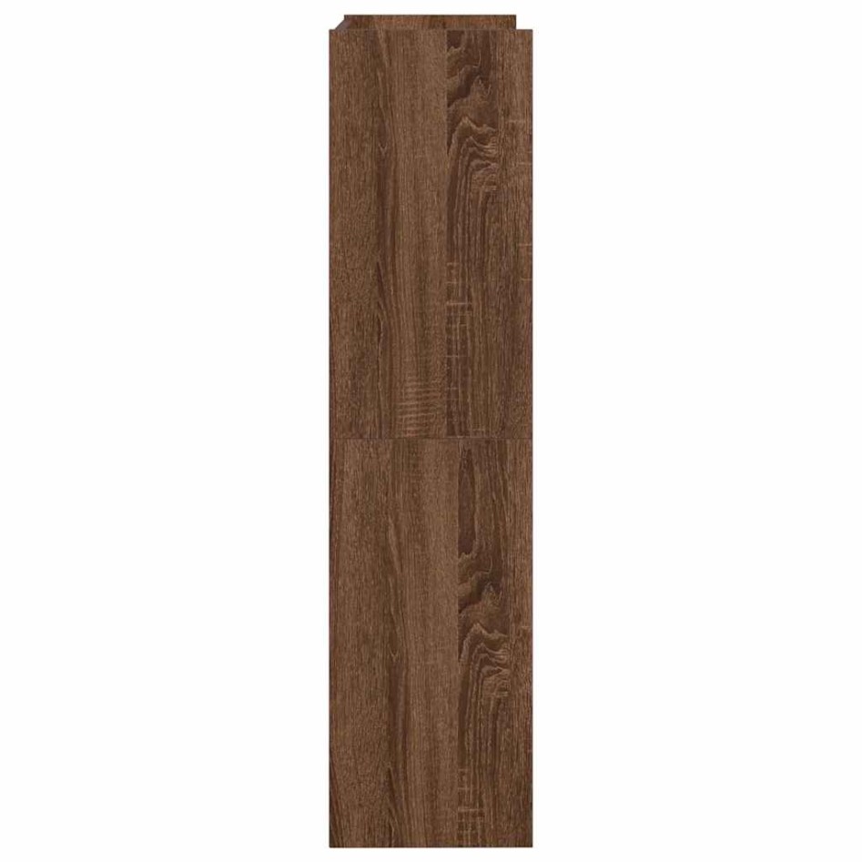 Mueble zapatero madera contrachapada marrón roble 60x25x100