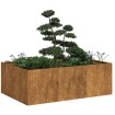 Jardinera oxidada 120x80x40 cm acero corten
