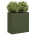 Jardinera de acero laminado en frío verde oliva 80x40x80