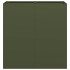 Jardinera de acero laminado en frío verde oliva 80x40x80