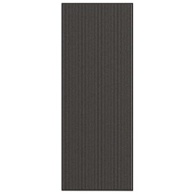 Felpudo a rayas negro y gris 115x300