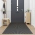 Felpudo a rayas negro y gris 115x300