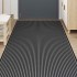 Felpudo a rayas negro y gris 115x300