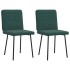Sillas de comedor 2 unidades terciopelo verde