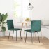 Sillas de comedor 2 unidades terciopelo verde