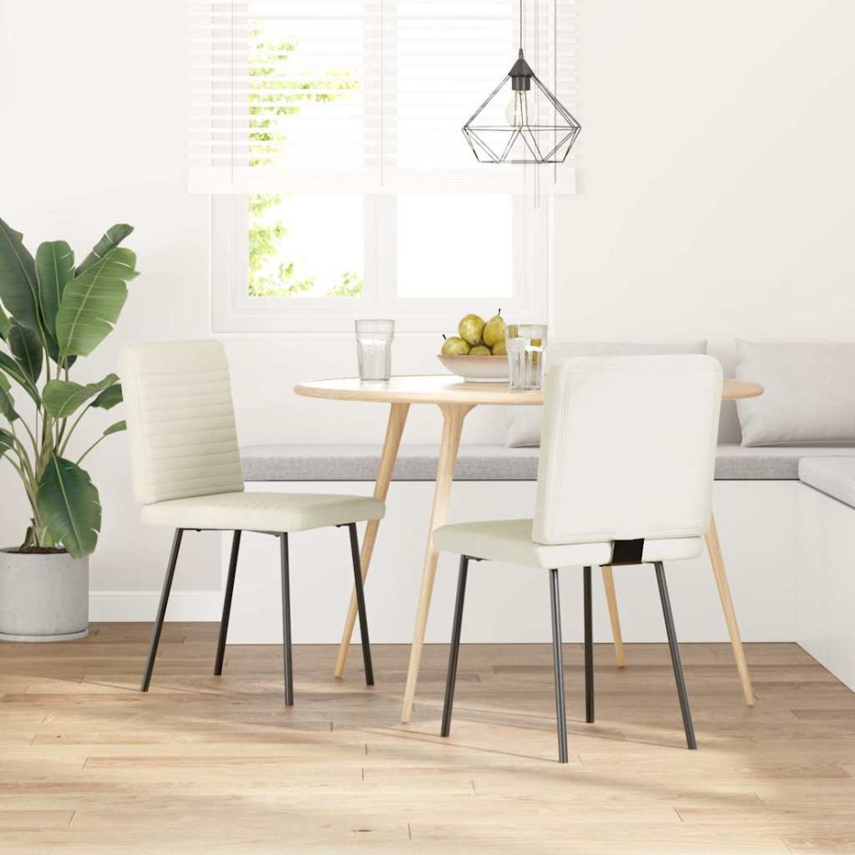 Sillas de comedor 2 unidades terciopelo