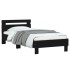 Estructura cama con cabecero madera ingeniería negra 75x190