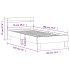Estructura cama con cabecero sin colchón marrón roble 75x190