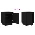 Mesilla de noche con luces LED negra 38x34x50