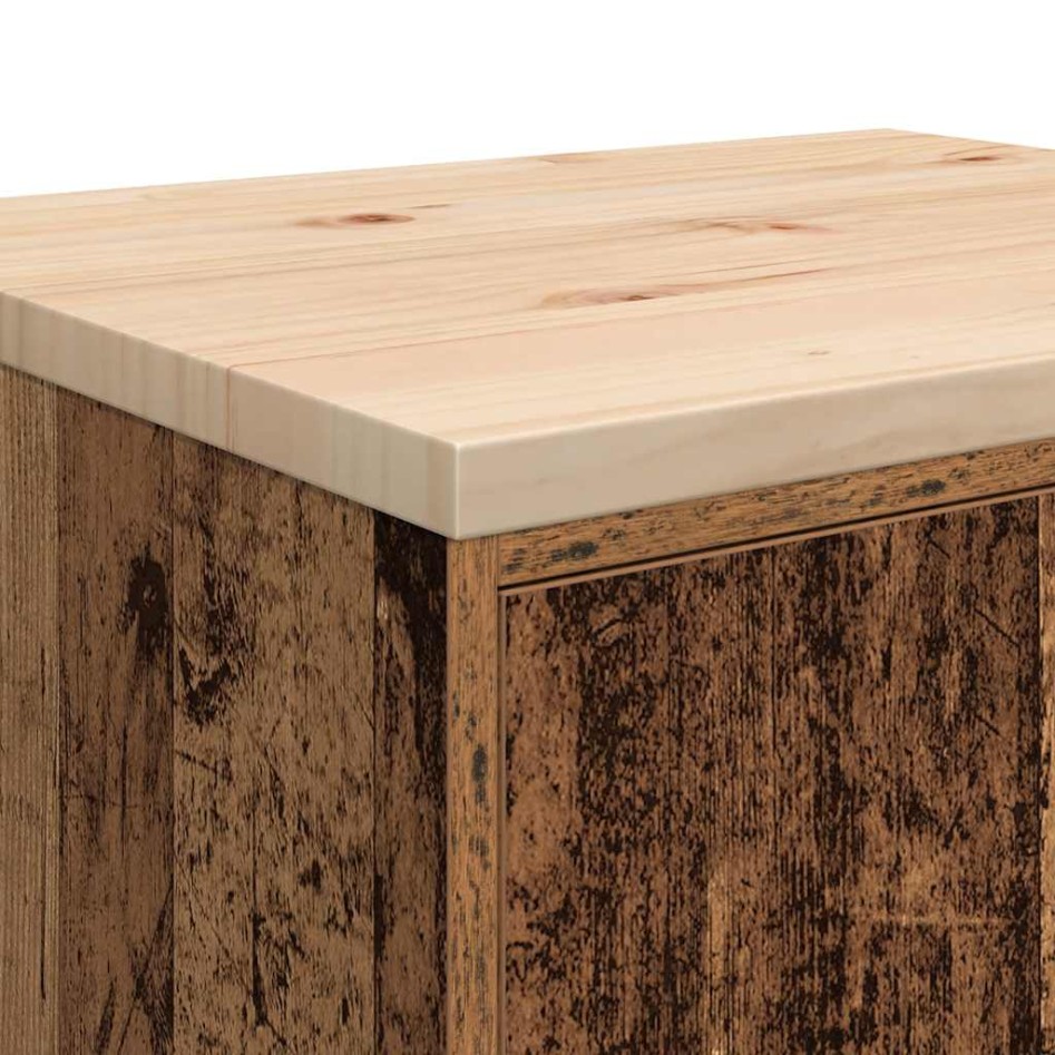 Armario garaje madera vieja 60x51x85 cm Madera maciza de