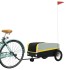 Remolque para bicicleta hierro negro y amarillo 30